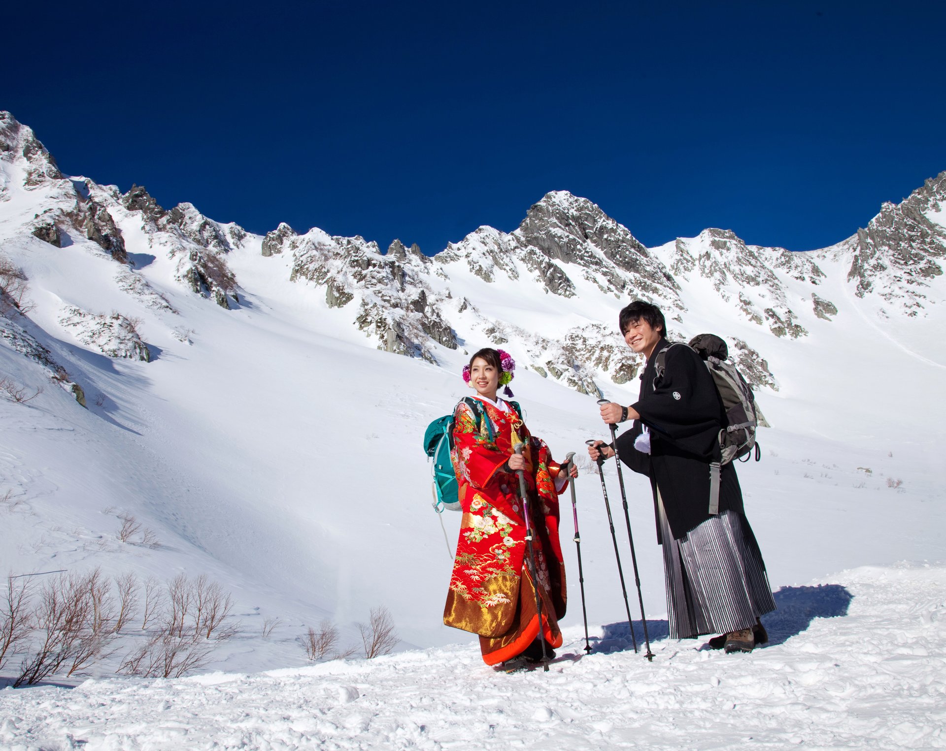 駒ヶ根フォトウエディング 雪山和装