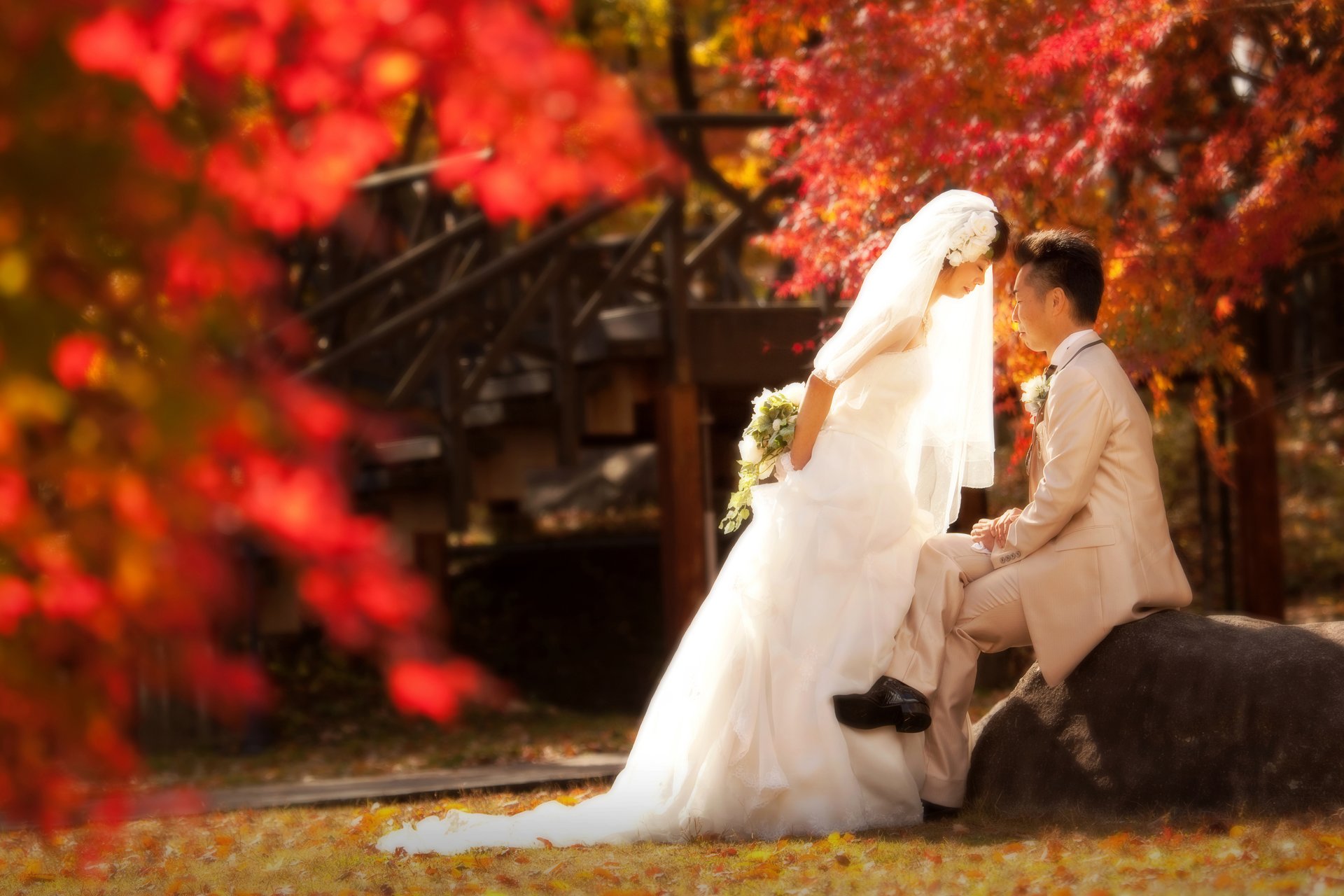 駒ヶ根フォトウエディング 紅葉