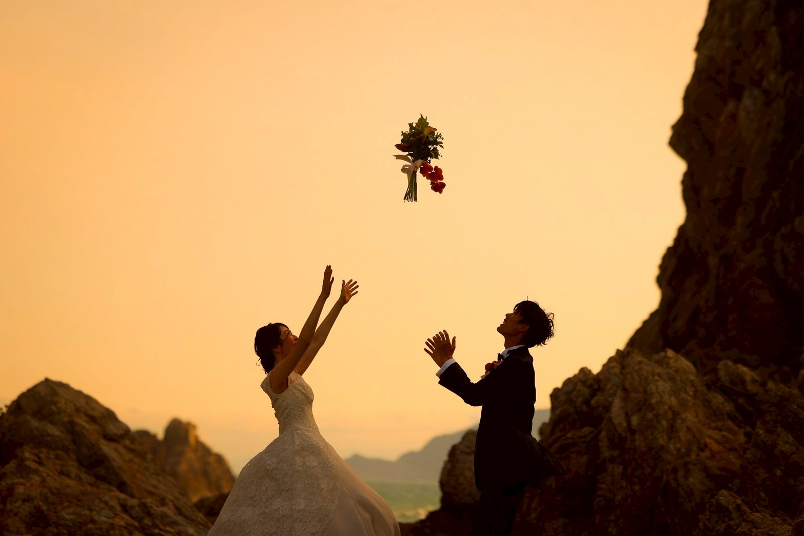 豊橋フォトウエディング ブーケトス