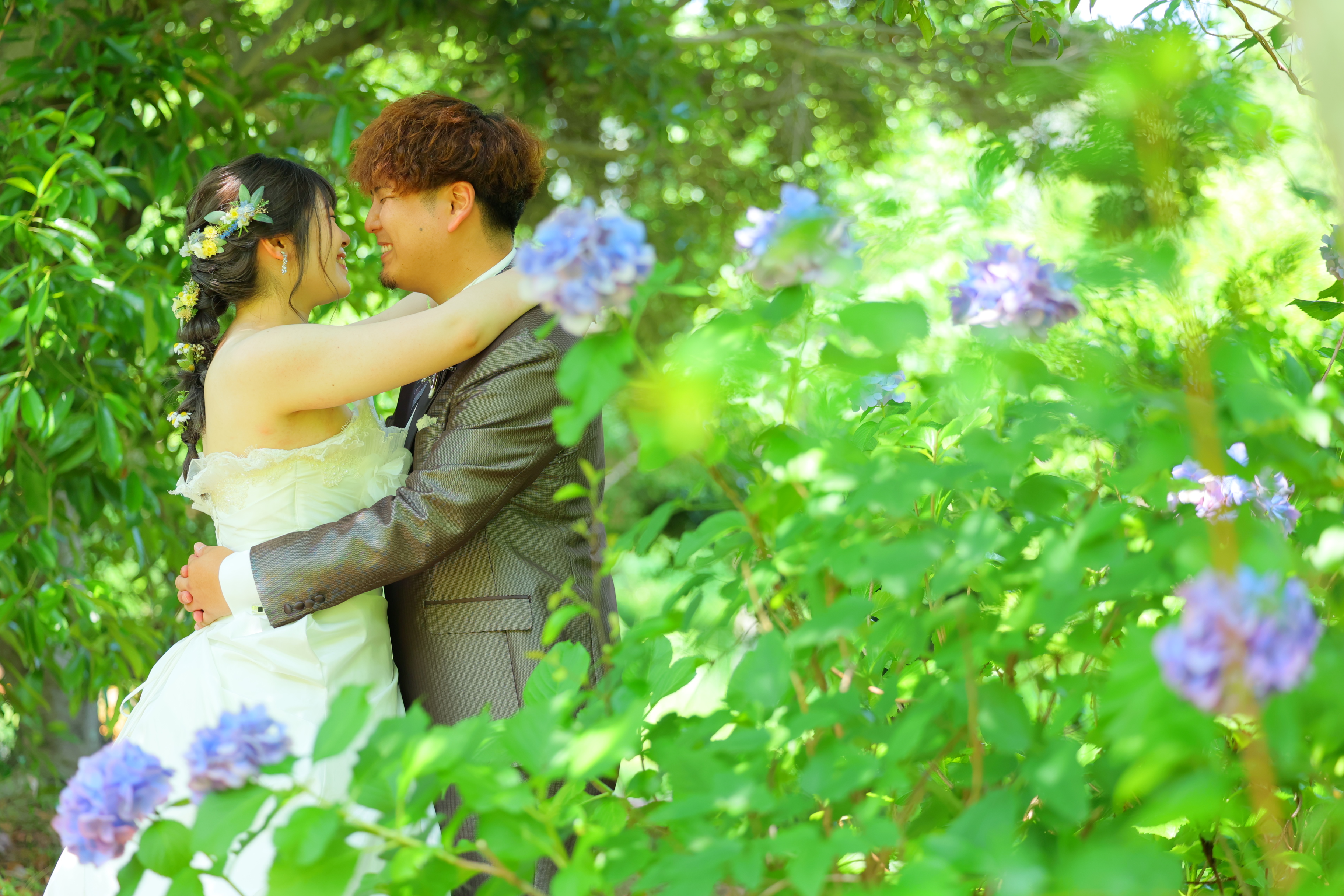 豊橋フォトウエディング 紫陽花×ドレス