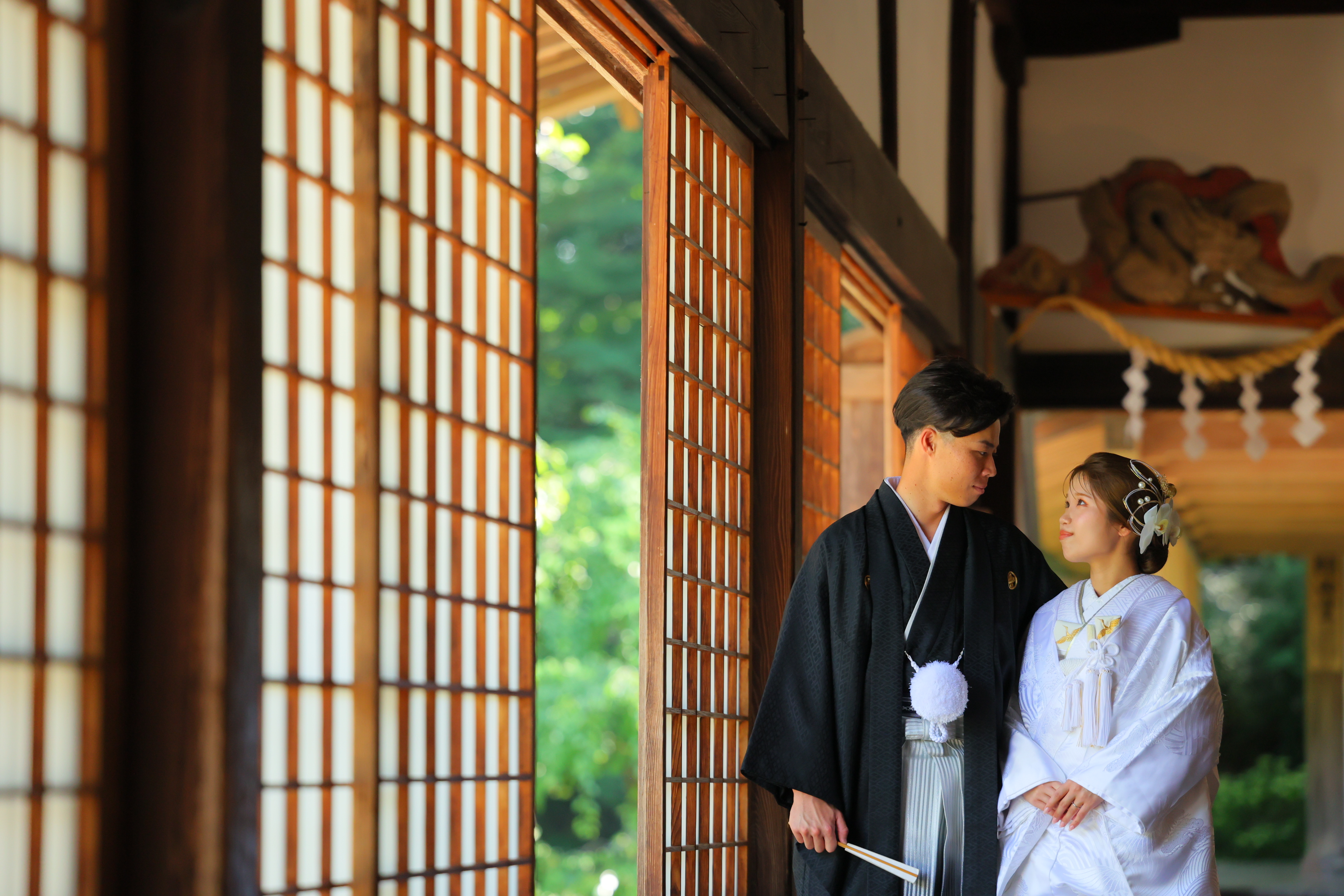 豊橋フォトウエディング 障子×紋付袴