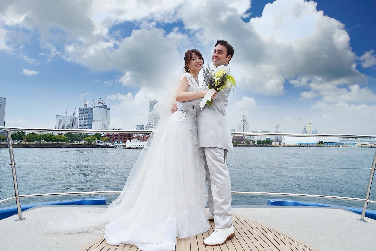 横浜フォトウエディング 船上撮影